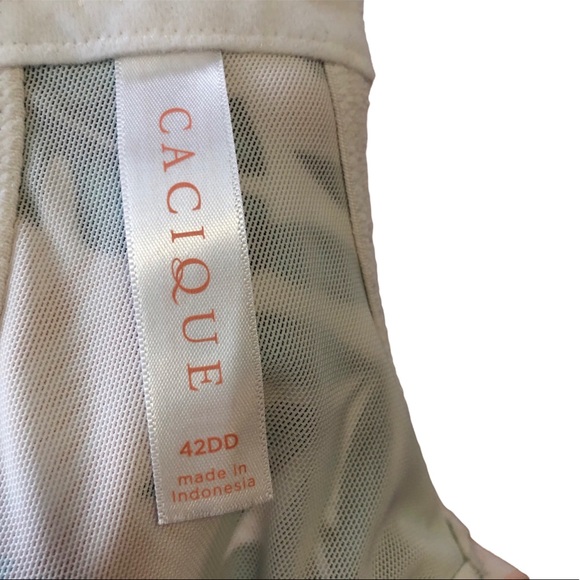 Cacique Lightly Lined T-Shirt bra 42DD botanic leaf print - Picture 4 of 5